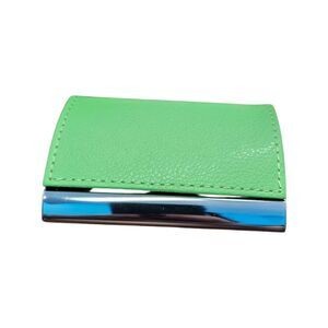 Wellspring Gift Green Silver Business Card Holder NEW